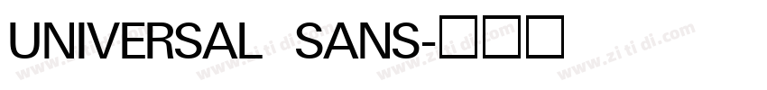 UNIVERSAL SANS字体转换